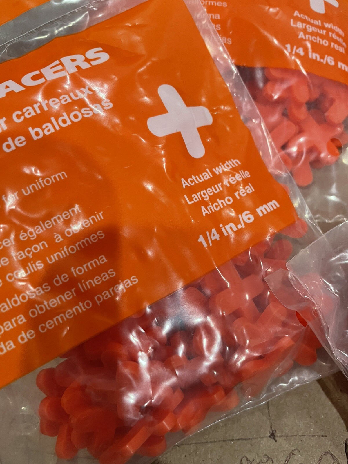 2X 100PC Tavy Basix Cross Tile Spacers 1/4in 6mm Pack Brand New
