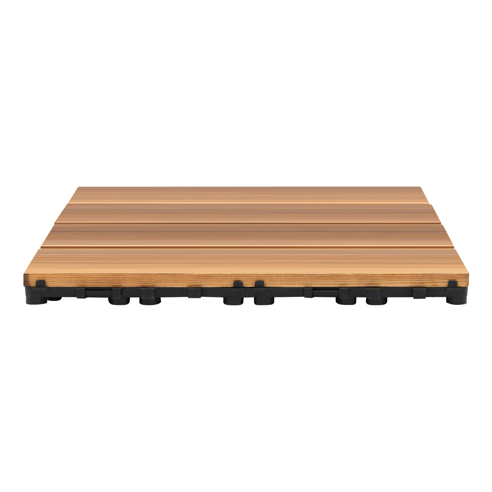 36Pcs Hardwood Interlocking Patio Deck Tiles Wood Flooring DIY Outdoor 12”x12”