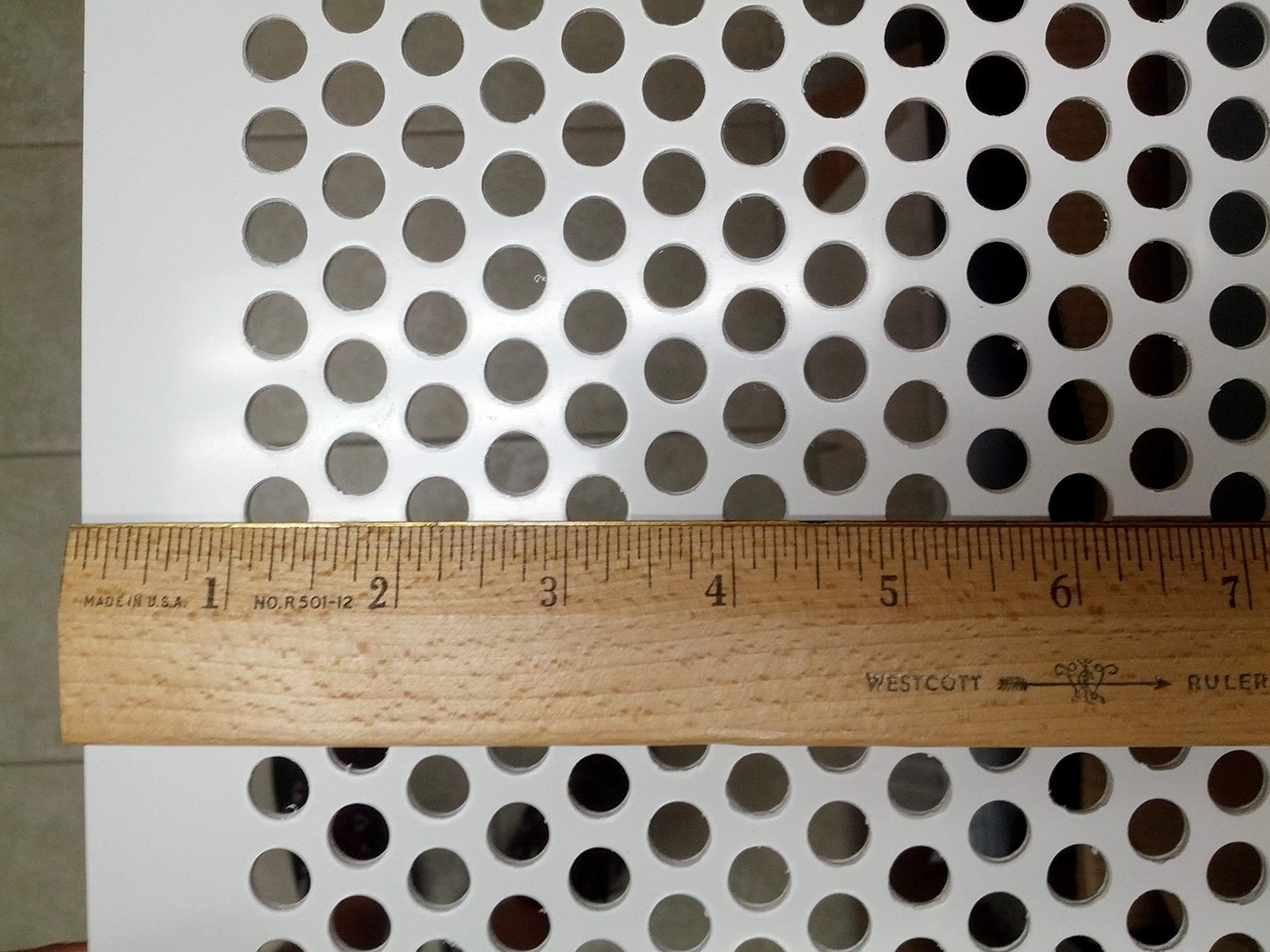 2’x2′ White Plastic Perforated Tile with 3/8″ Holes (2-Pack) 2