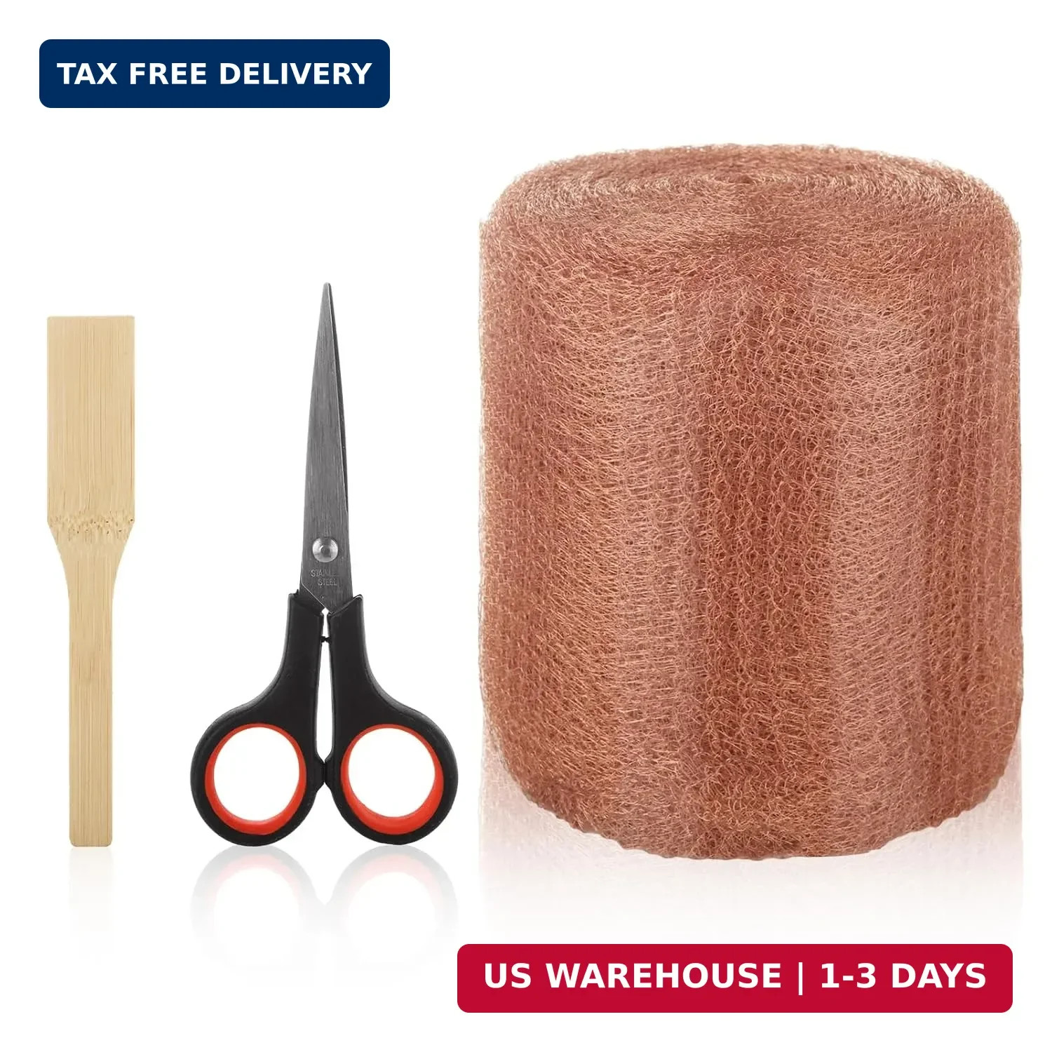 5 in x 100 ft Copper Mesh Rodent Control, Proof Wire Screen Roll, Rustproof Pure
