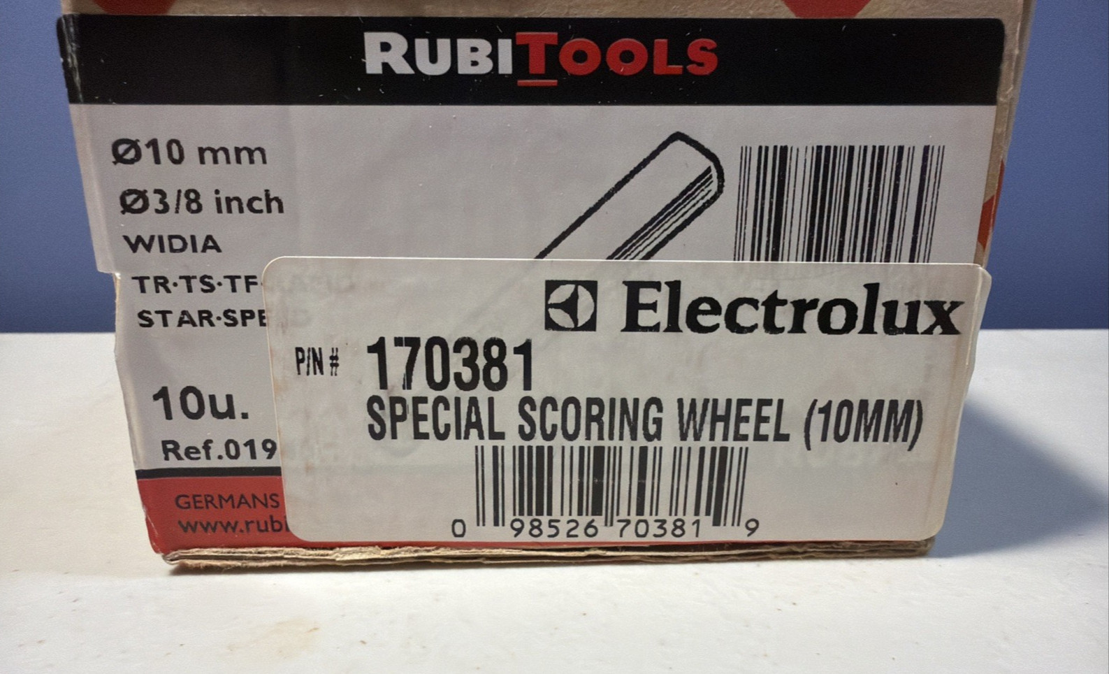 RUBI TOOLS Floor Tile Scoring Wheel (10) – 3/8″ (10mm) #01946 – TR TS TF – NEW
