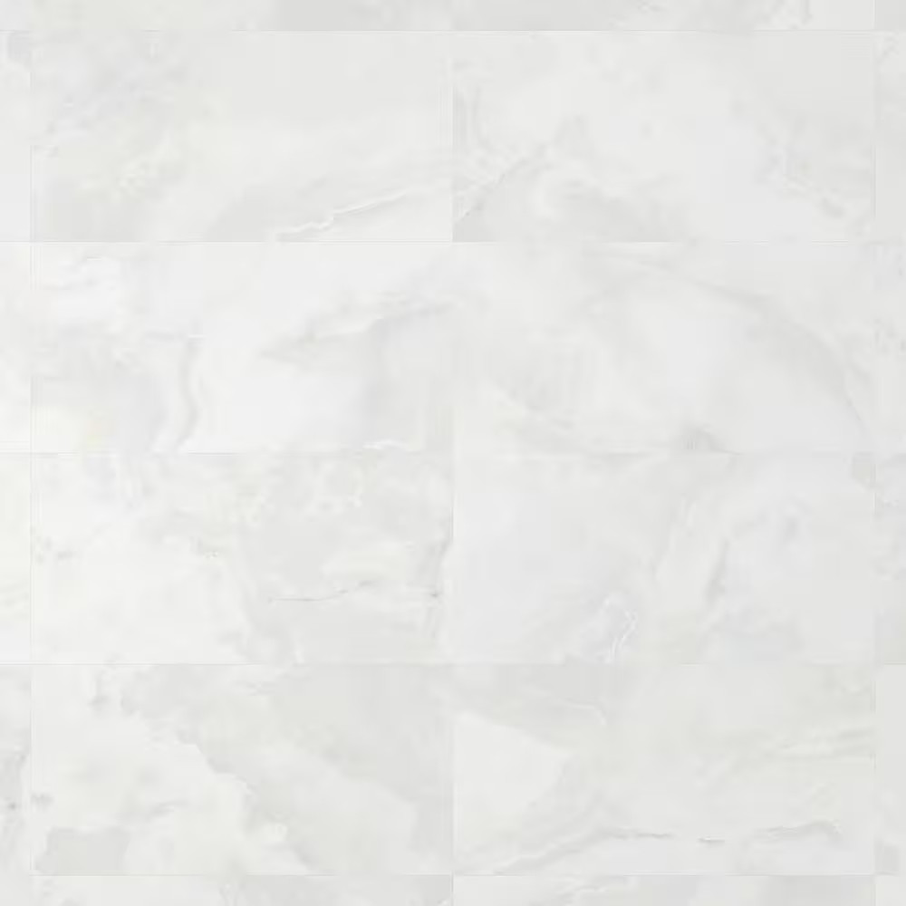 Jume Onyx White 24 In. X 48 In. Polished Porcelain Floor and Wall Tile (15.49 Sq