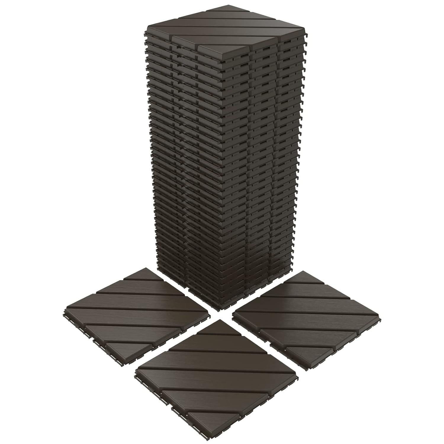 36 Pack Interlocking Deck Tiles, 12″X12″ Patio Pavers, Heavy Duty Plastic Outdoo