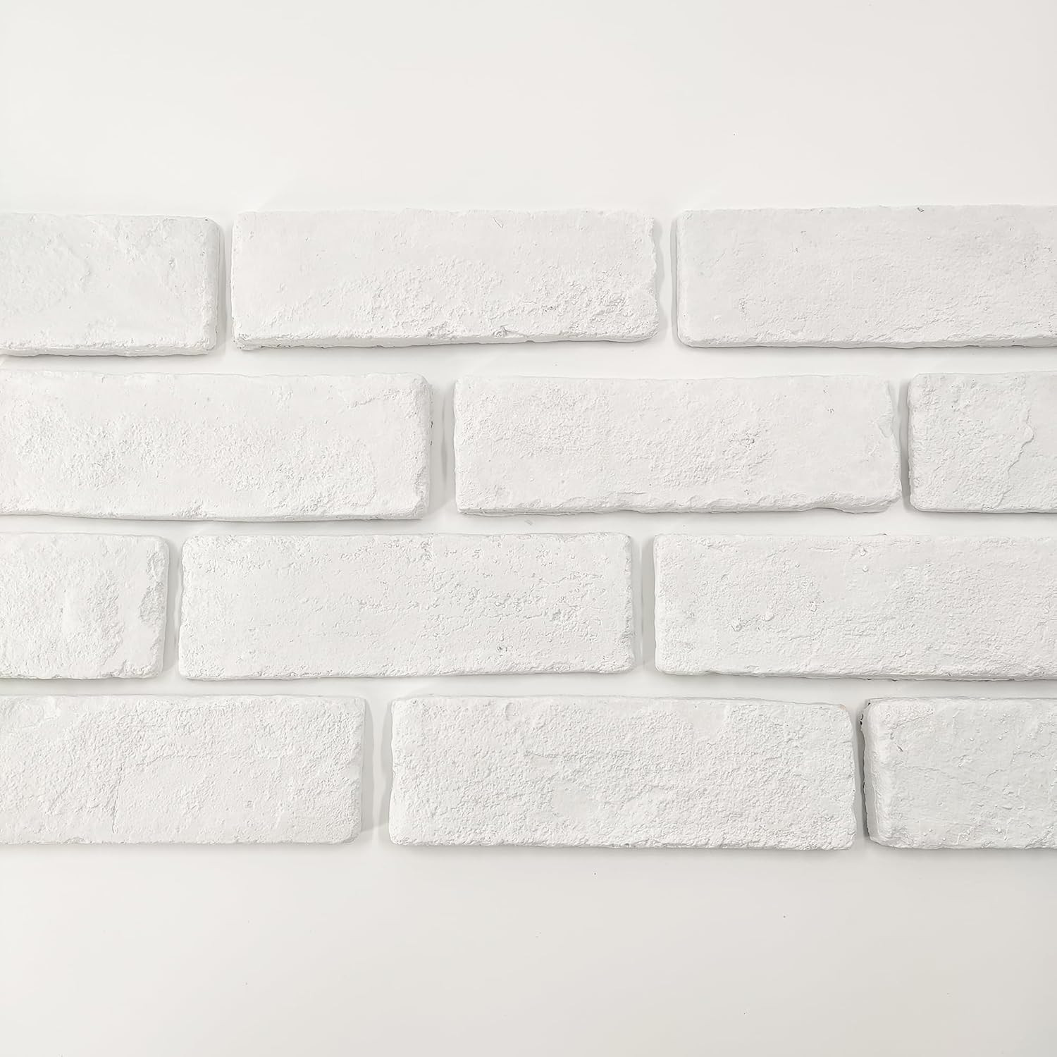 40 Pcs White Thin Brick Veneers for Interior and Exterior Wall Decor (7 Sq.Ft)