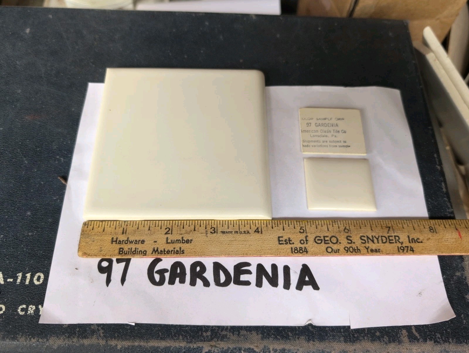 2 pcs American Olean Ceramic Wall Tile 4-1/4″ Bullnose Gardenia NEW Color 97 USA
