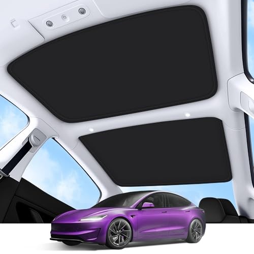2026 Upgrade Sunshade Roof for Tesla Model 3 Highland Model 3 2022-2026 Black