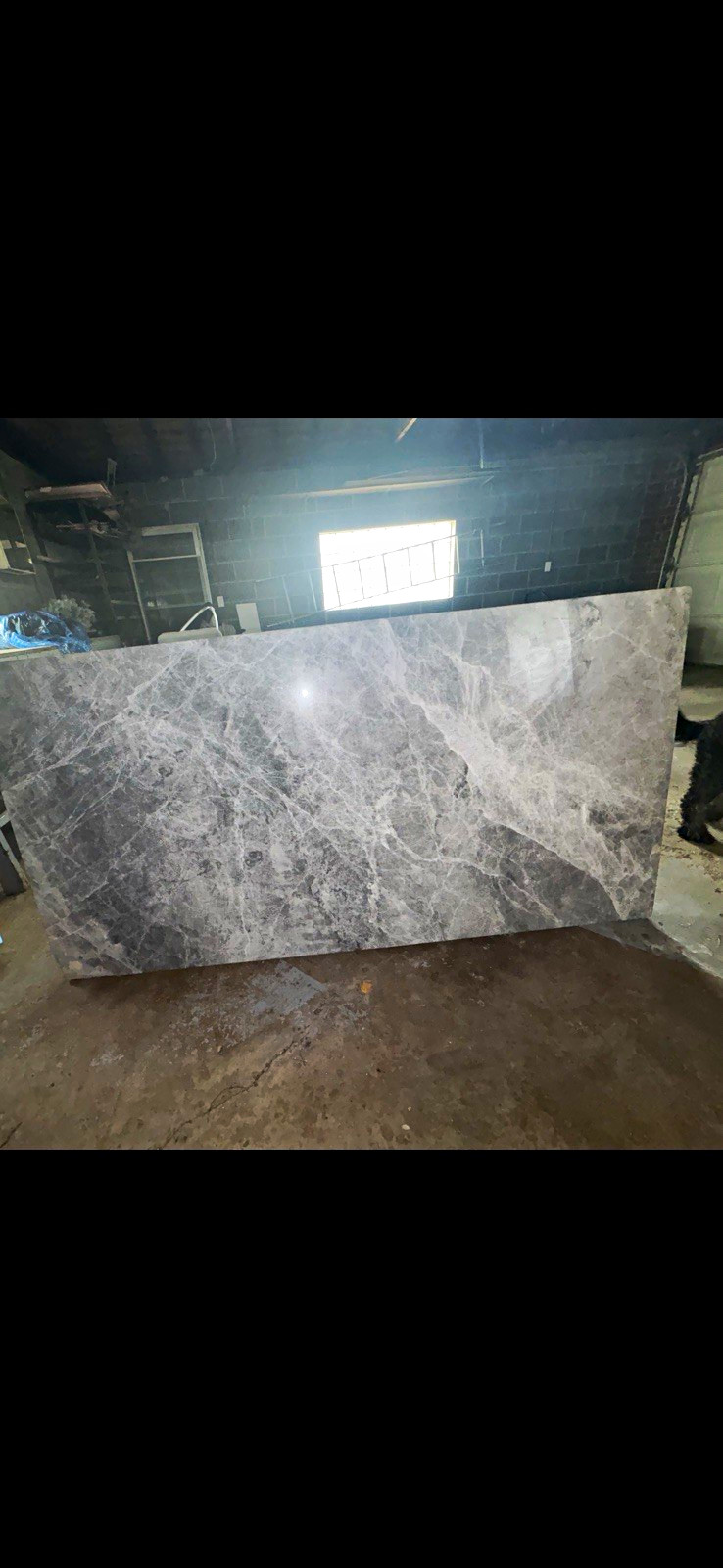 Marble-Look Gray Natural Stone Rectangle Floor & Wall Tile for Bath/Kitchen