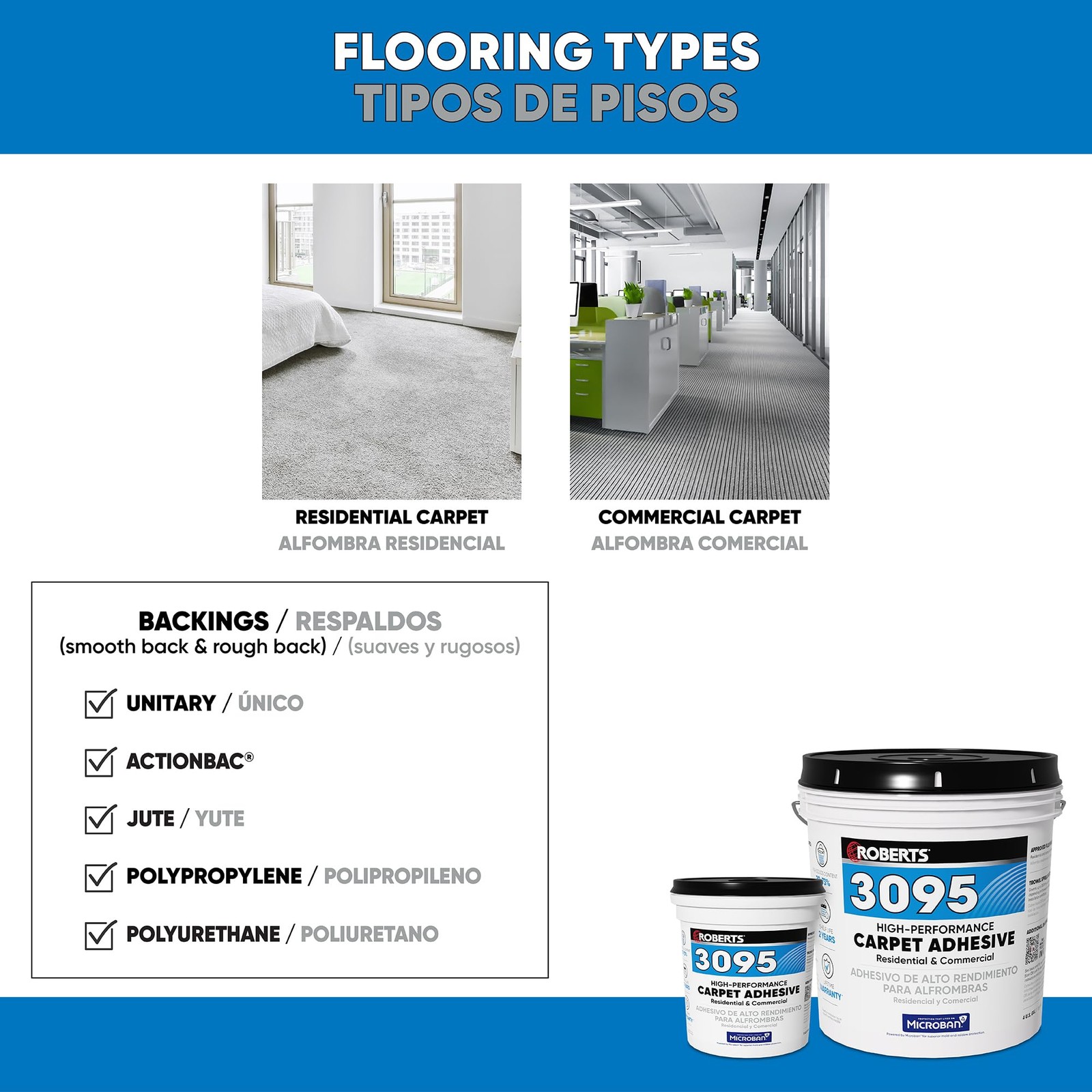 ROBERTS 3095-1 1 Gallon Carpet Adhesive 1 Gal., Beige
