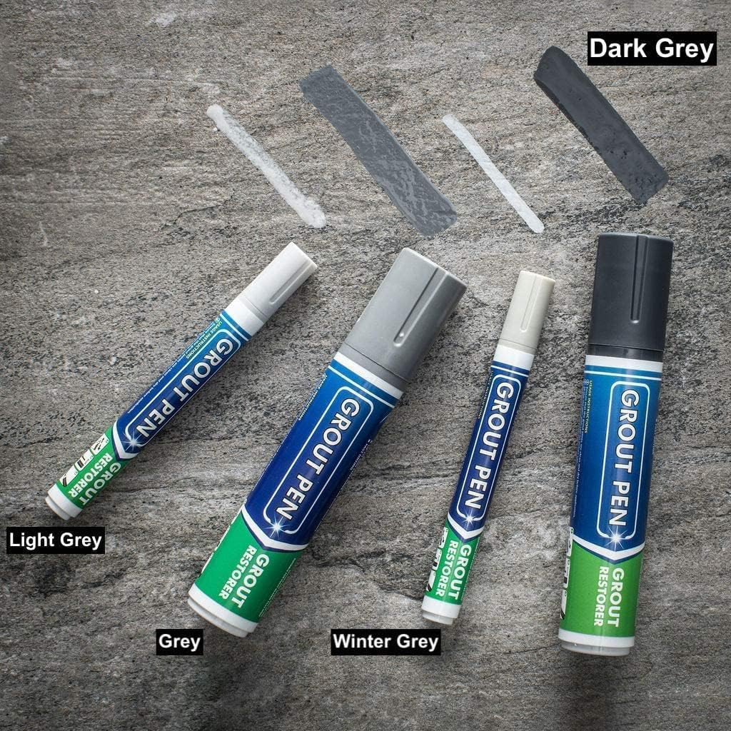 Grout Pen Dark Grey Tile Grout Paint Marker Restorer – Narrow 5mm Tip (7mL) |…