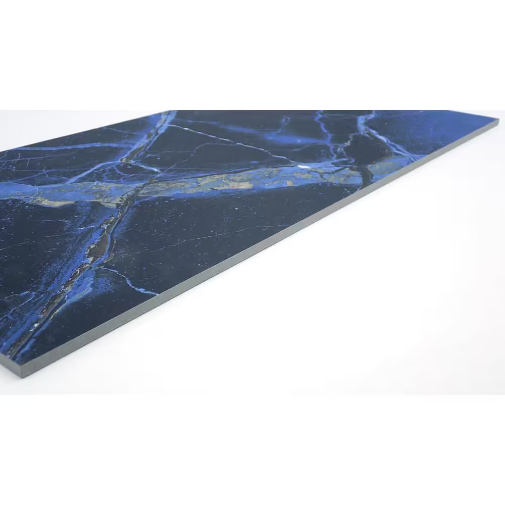 Parkview Blue 11.81 In. X 23.62 In. Polished Porcelain Field Tile
