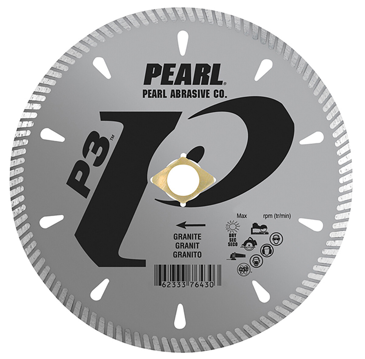 Pearl Abrasive P3 Granite Diamond Blade 4″ 4 1/2″ 5″ and 7″