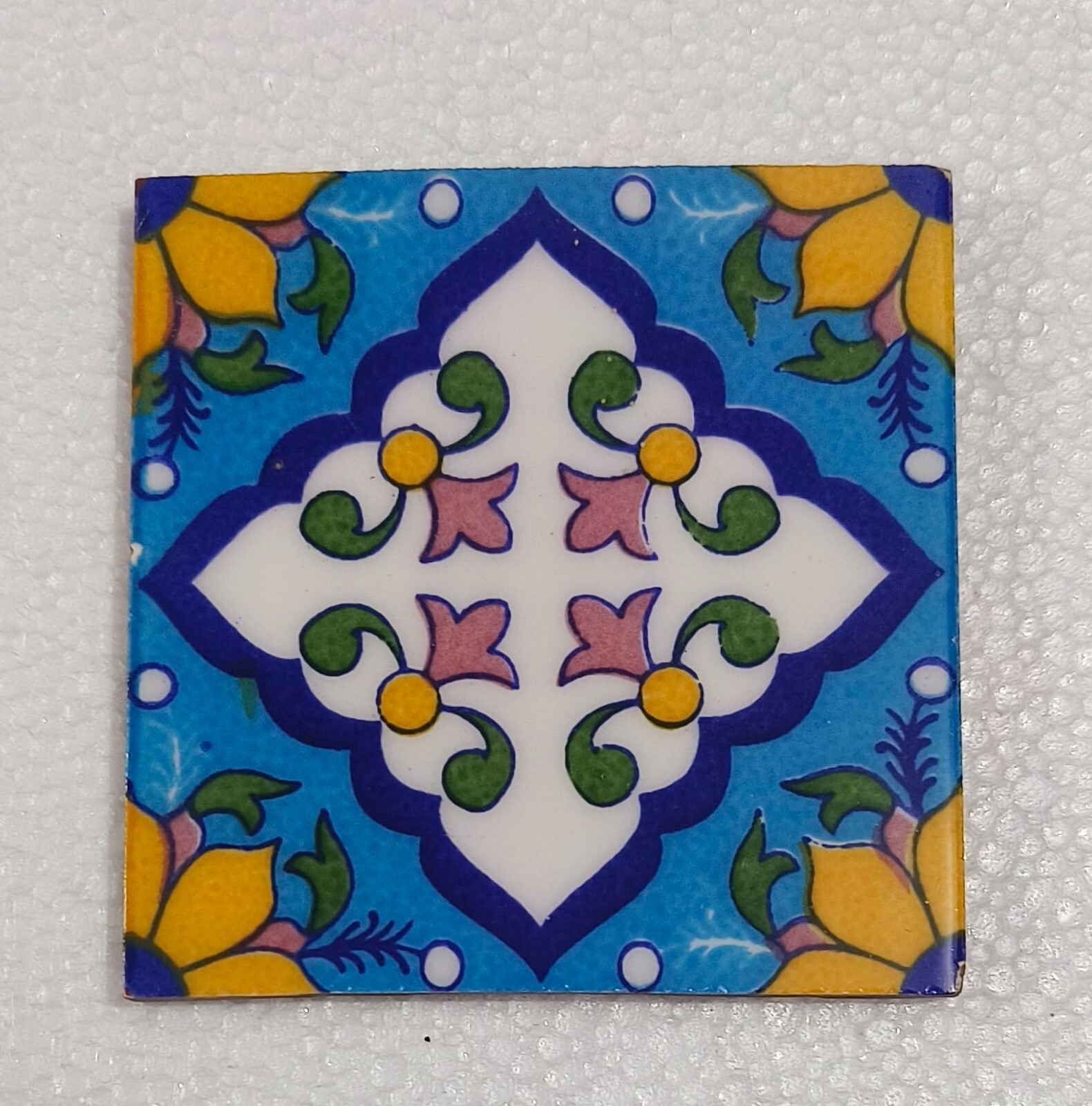 Interior Exterior Flooring Wall Ceramic Tile Mural Mosaic Floral Set of 28 Pcs.