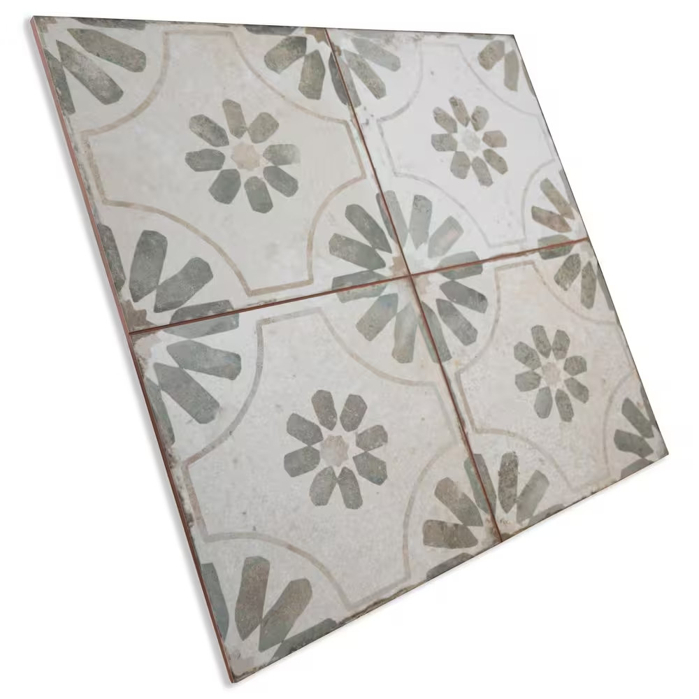 Kings Blume Sage 17-5/8 In. X 17-5/8 In. Ceramic Floor and Wall Tile (10.95 Sq.