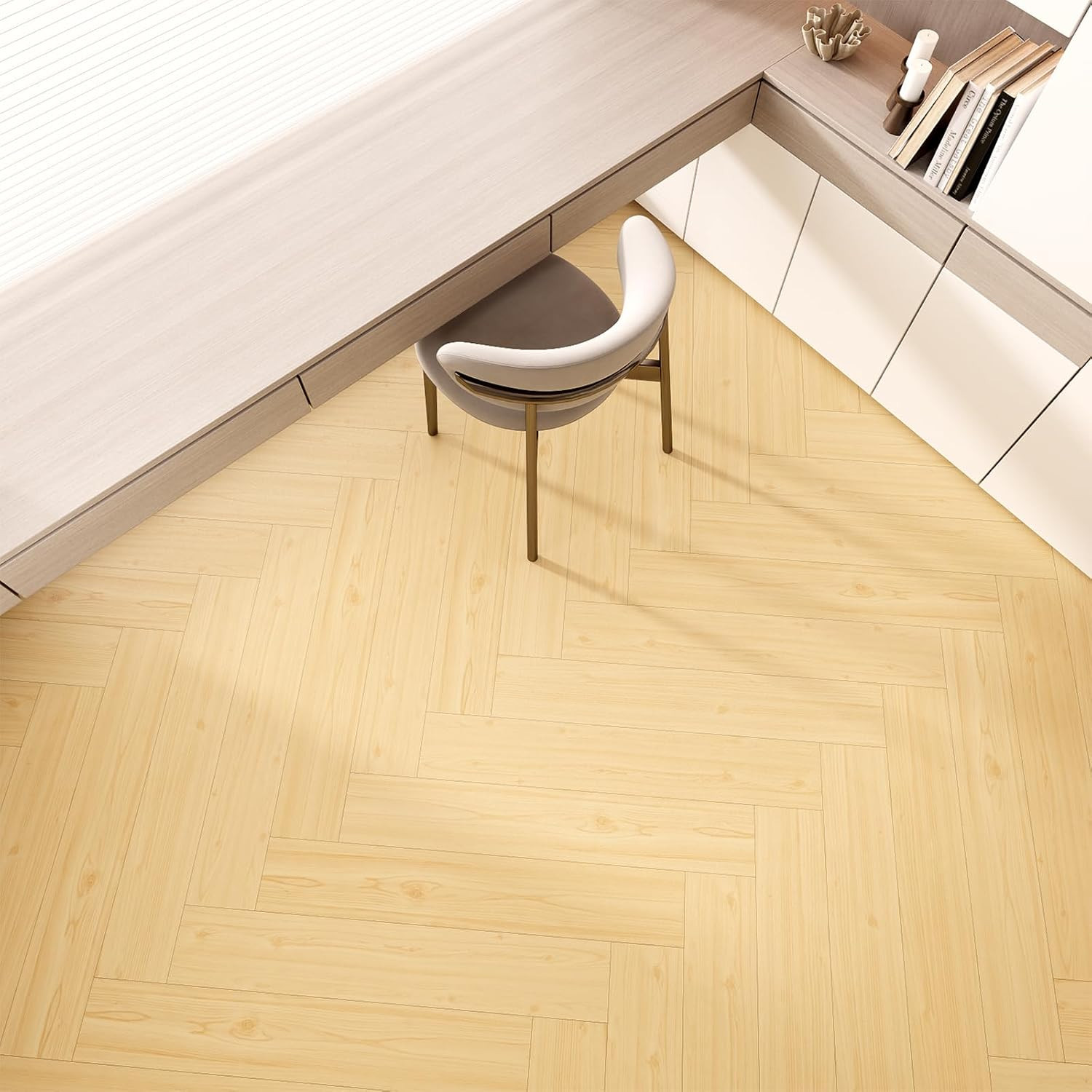 54 Sq. Ft Floor Tiles Peel and Stick Vinyl Floor 36 X 6 Inch Luxury Self Adhesiv