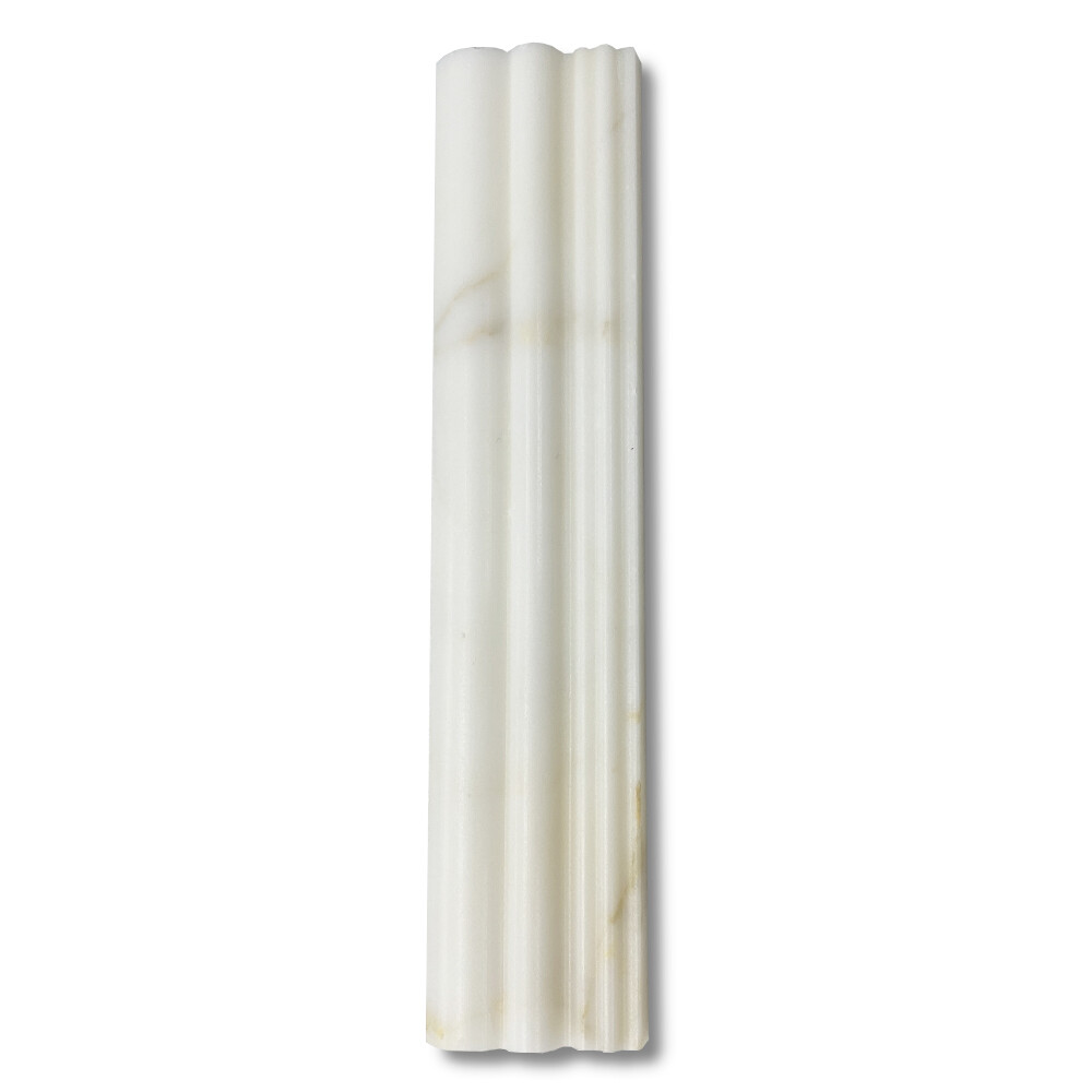 G14H Calacatta Gold Calcutta Marble 2-1/2×12 Chair Rail Trim Molding Honed