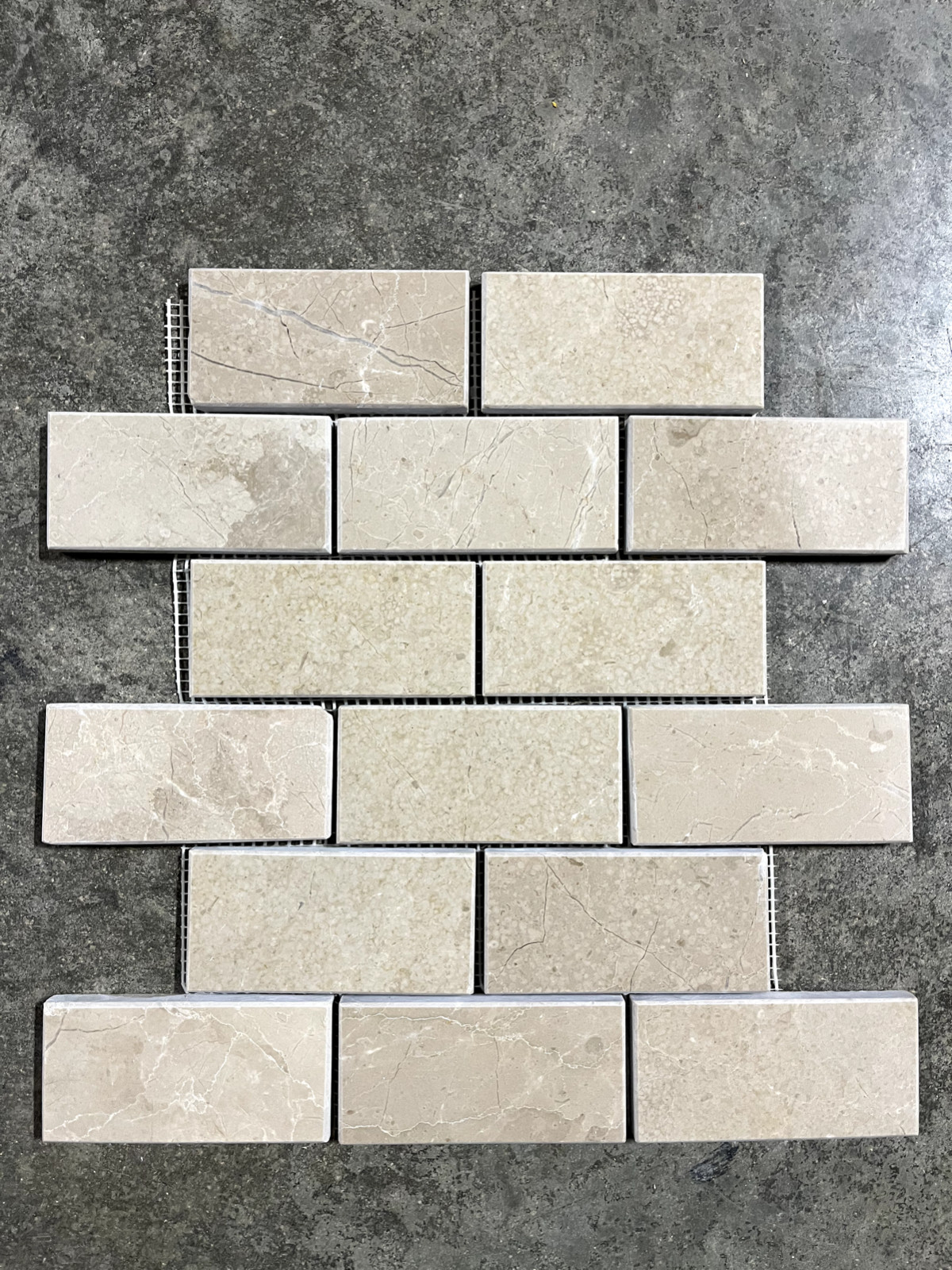 12×12 Cream Marble Subway Backsplash Remodel Tile 305 Sheets (1 Crate) T-45