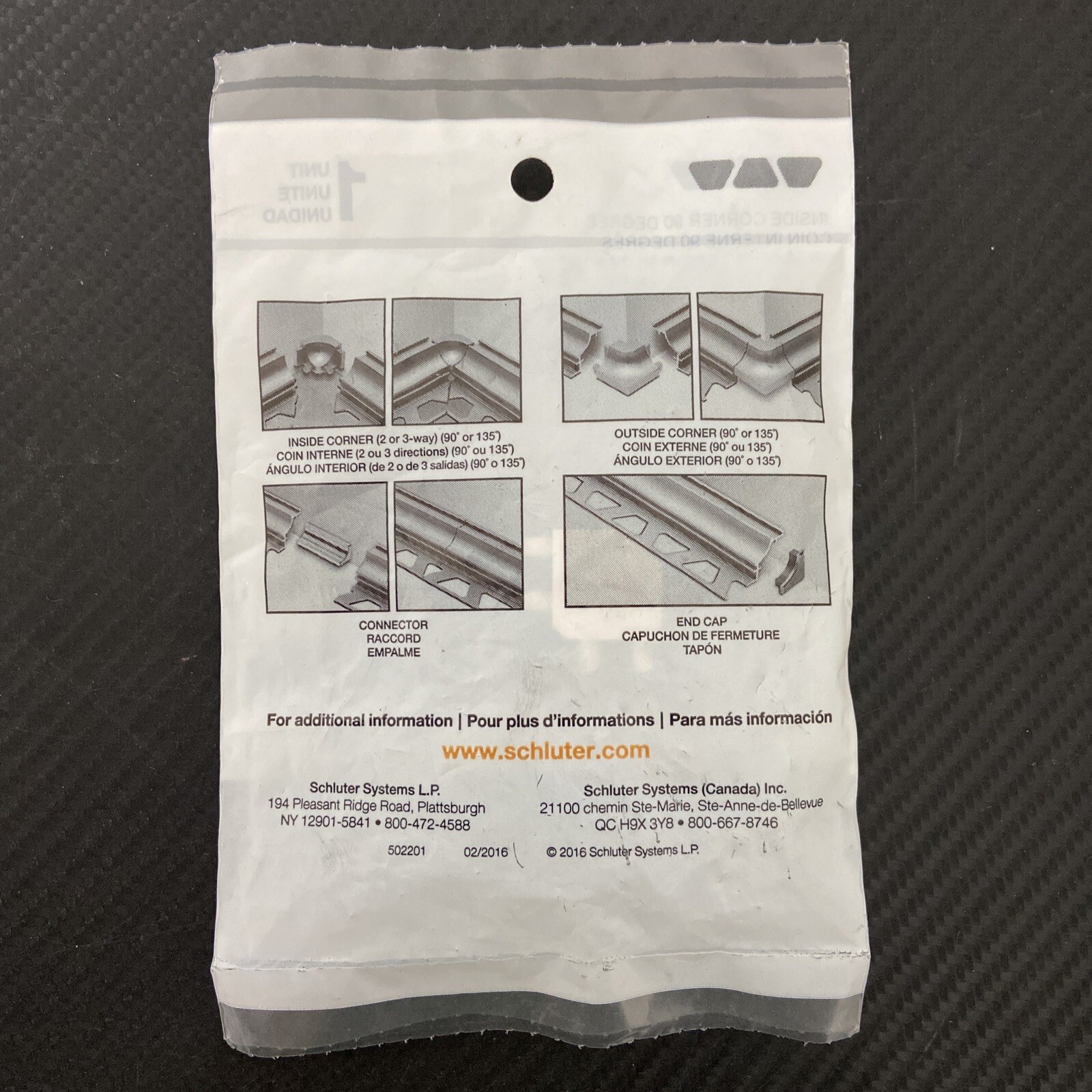 Schluter Dilex-AHK in Corner 90 Degrees Satin Anodized Aluminium – 1 Unit