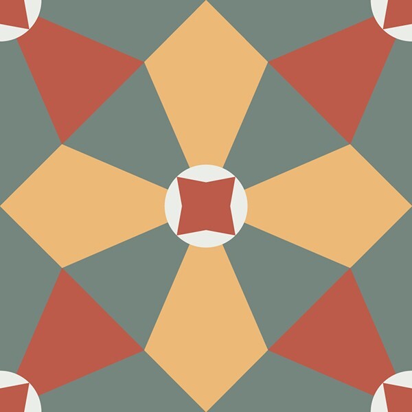 Motif Handmade Cement Tiles 8 Inch x 8 Inch, Pack of 12 Tiles, PRICE IS PER BOX,