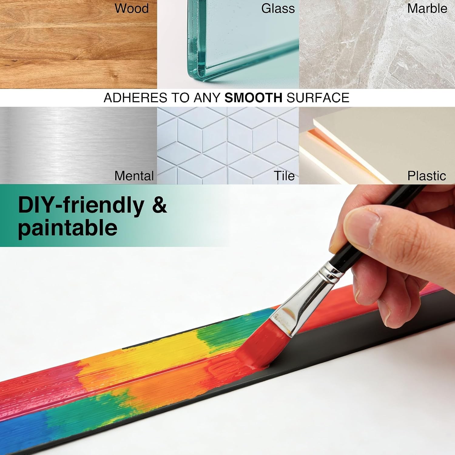 Flexible Wall Corner Protector Molding Trim 10ft Black Self Adhesive Peel and