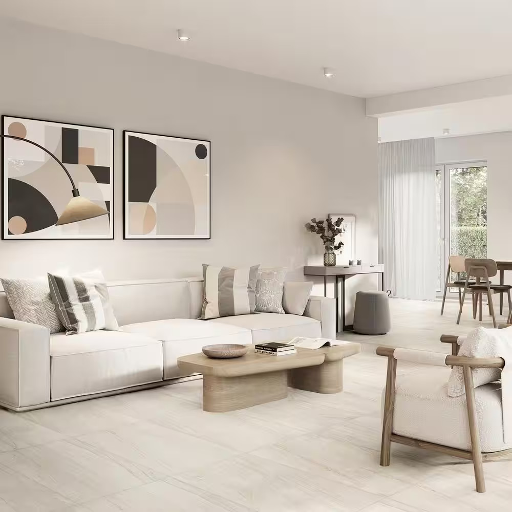 Malvera Cream 24 In. X 48 In. Lapato Porcelain Travertine Look Floor and Wall Ti