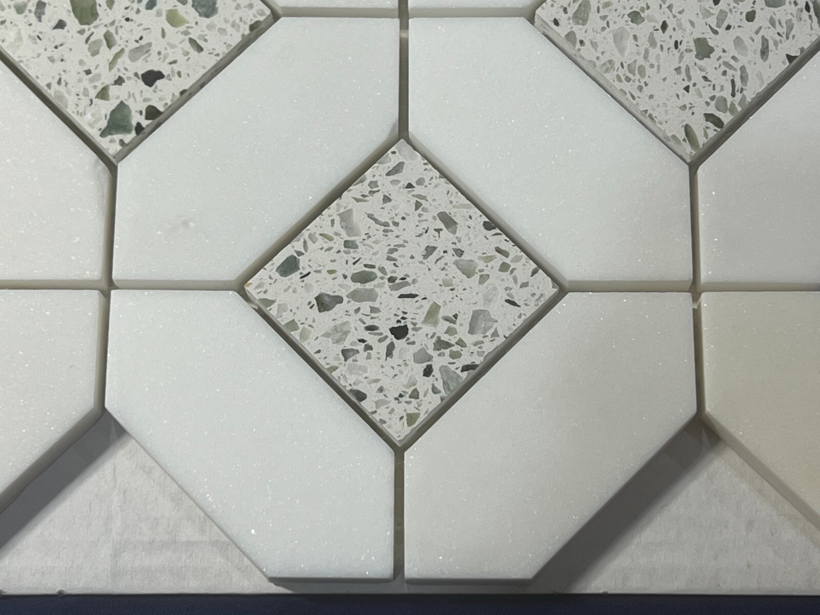 S46 Carrara White Marble Hexagon/Octagon Mosaic Tile Kitchen Bathroom, 7 sheets