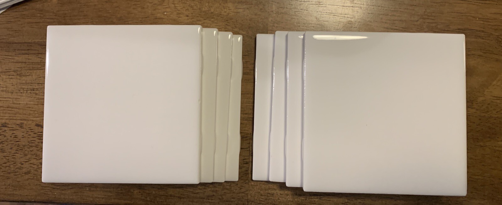 4.25 x 4.25 Arctic White Semi-Gloss Ceramic Wall Tile Made in USA (1 SF) 8 pc