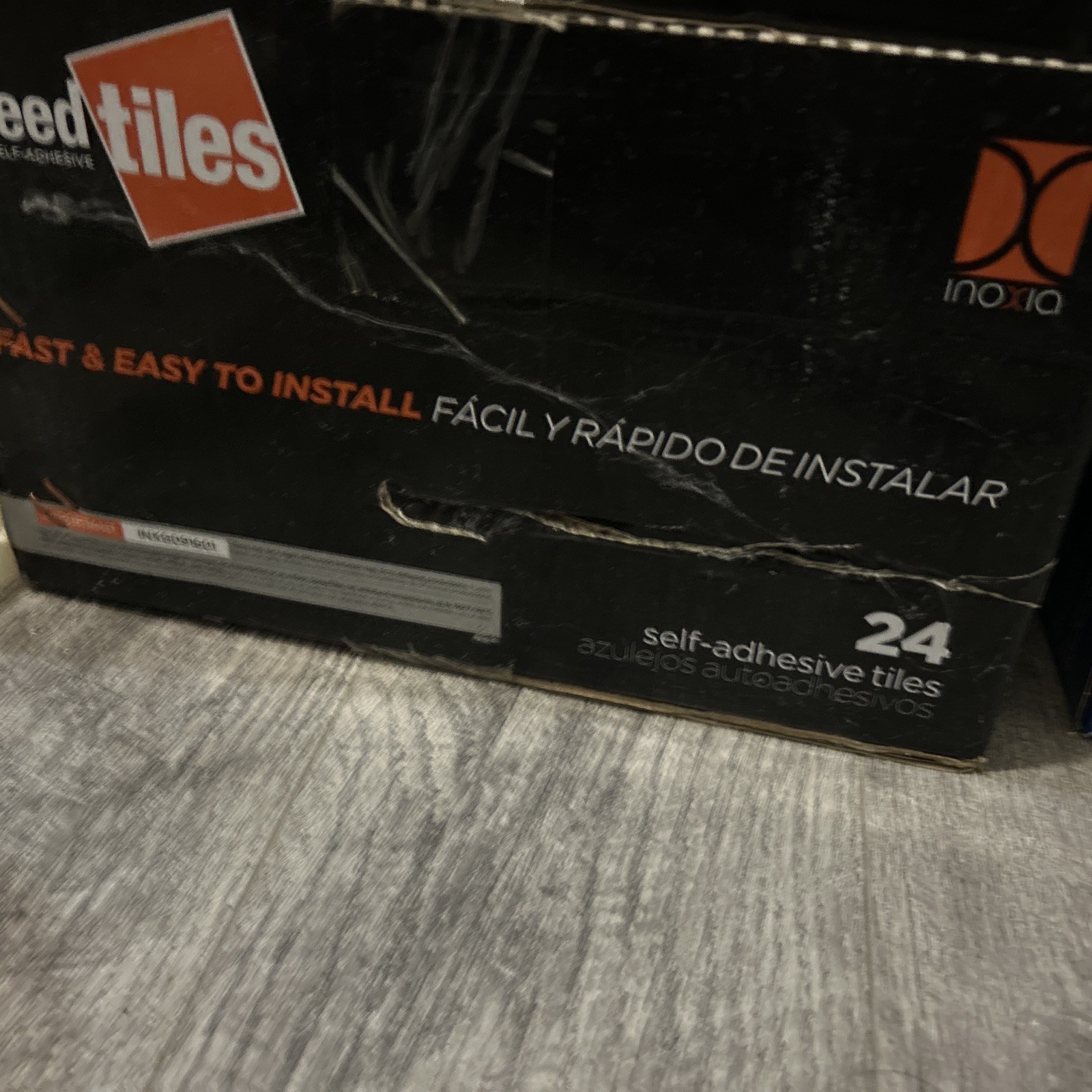 24 pack Linox Stainless Steel 12.09 in. x 11.97 in. x 5 mm Brushed peel and stic