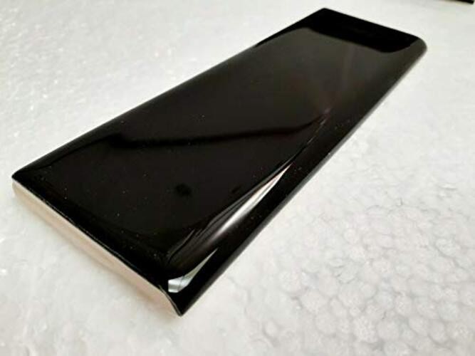 Black 2×6 in Ceramic Tile Bullnose Trim Edge 2 x 6 inch American Olean Box 10