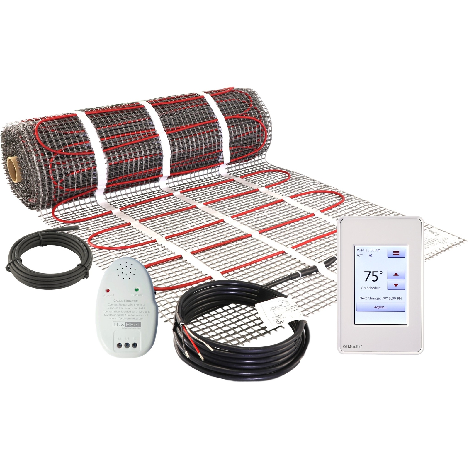 LuxHeat Mat Kit 120v (10-150sqft) Electric Radiant Floor Heating System Tile and