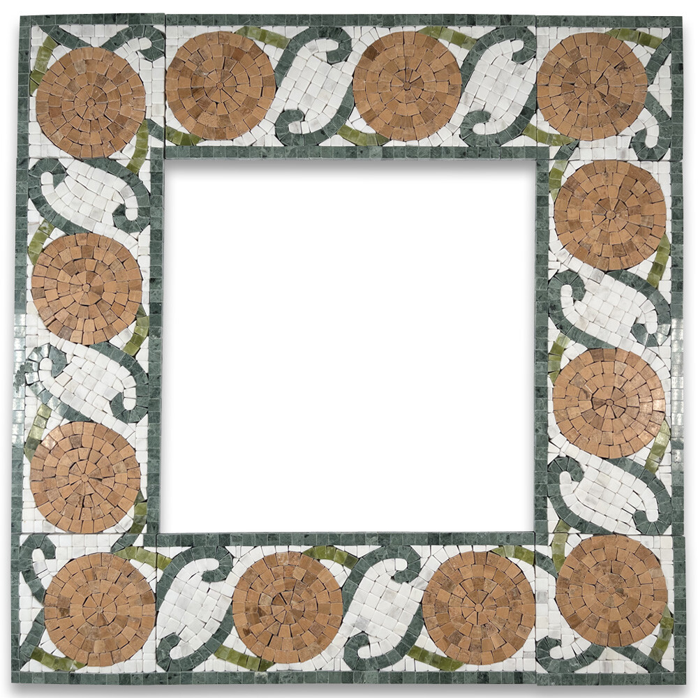 B0045PT Marble Mosaic Border Listello Accent Tile Orange Yellow Wooden 4.7×12