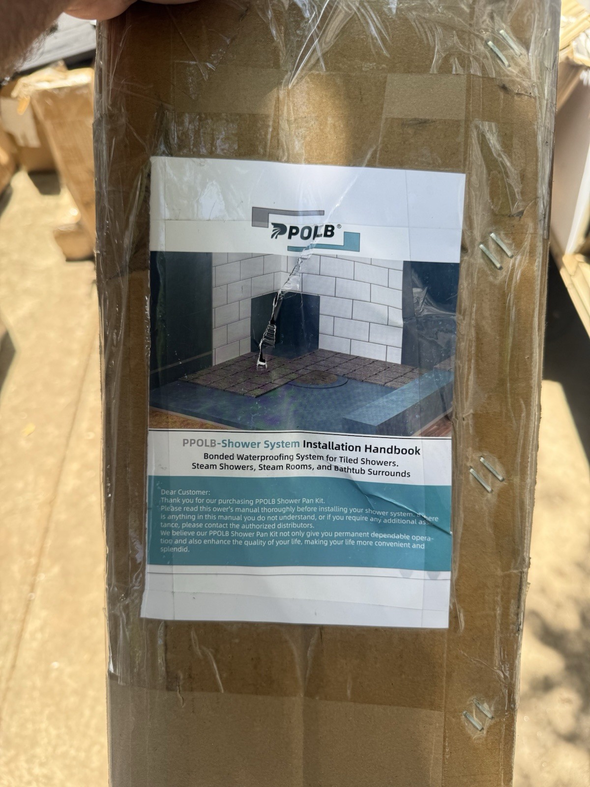 Uimoso Shower Curb Kit 48″x48″ with Central Drain PVC Waterproofing