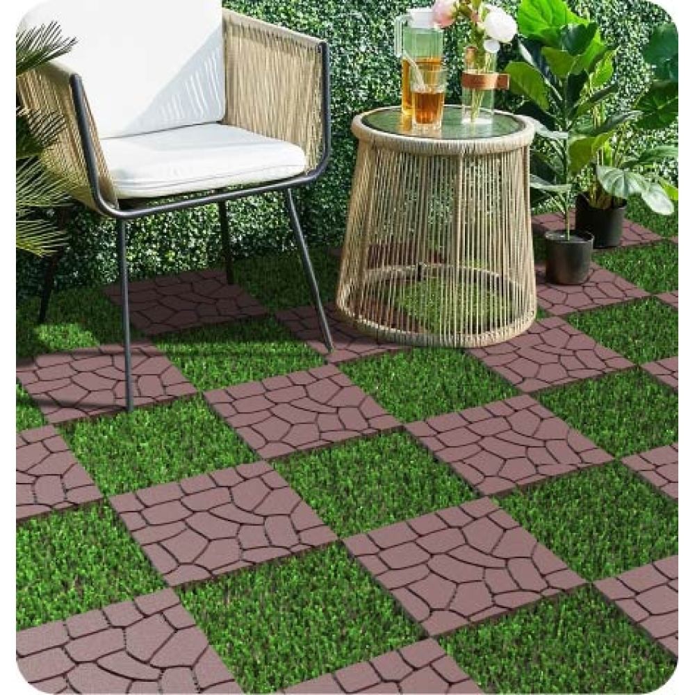 New Stone texture12″Patio Deck Tiles Module Interlocking DeckingTiles Floor Tile