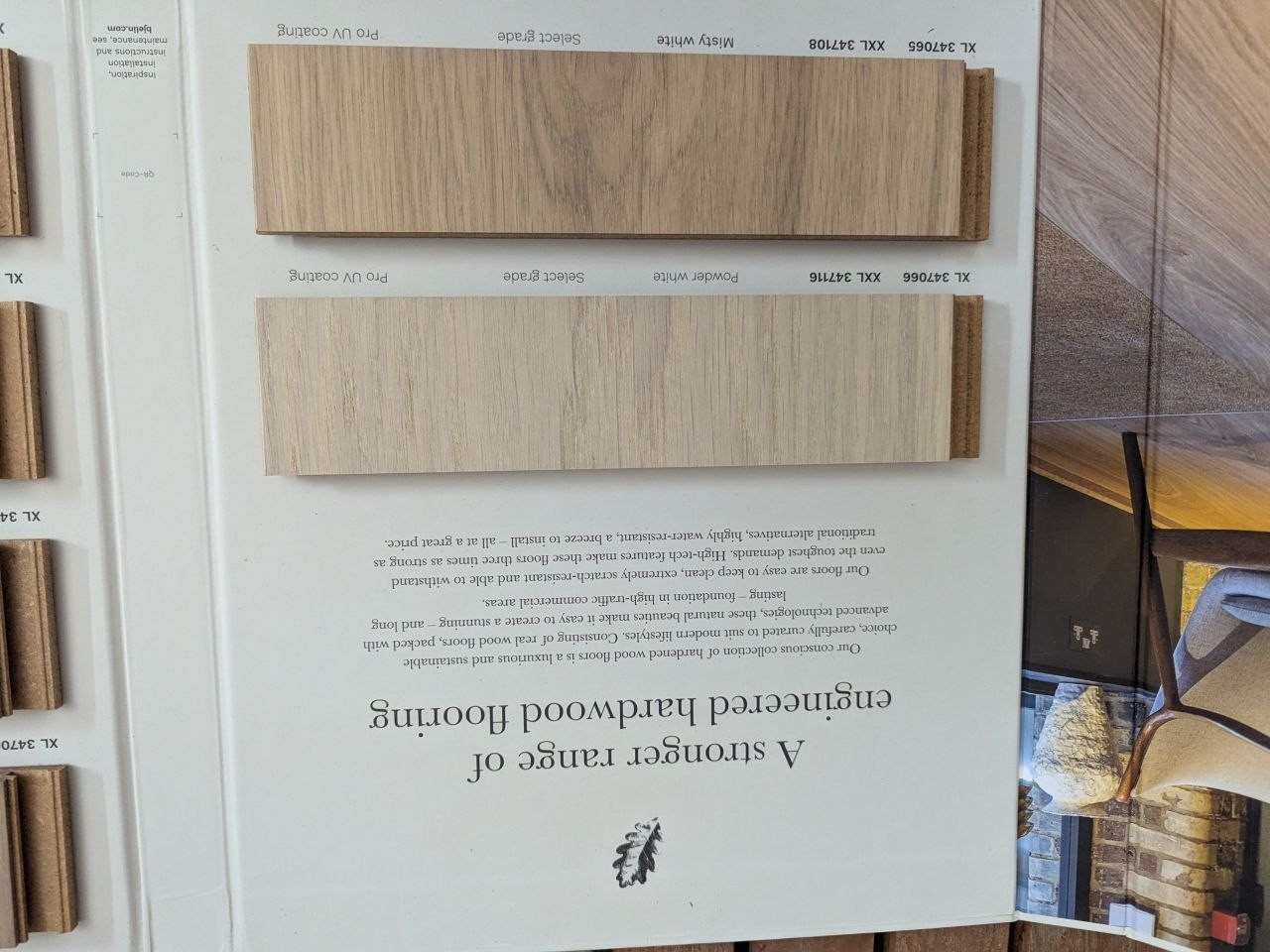 Bjelin Hardened Wood Floor Oak Select Sample Book Woodura 5G Valinge – PA5