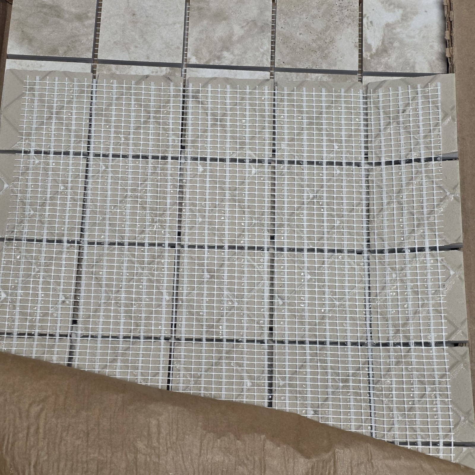 M12 12×12 Mosaic Oasis Beige Floor – Wall Title Sheets – 12 Total Sheets