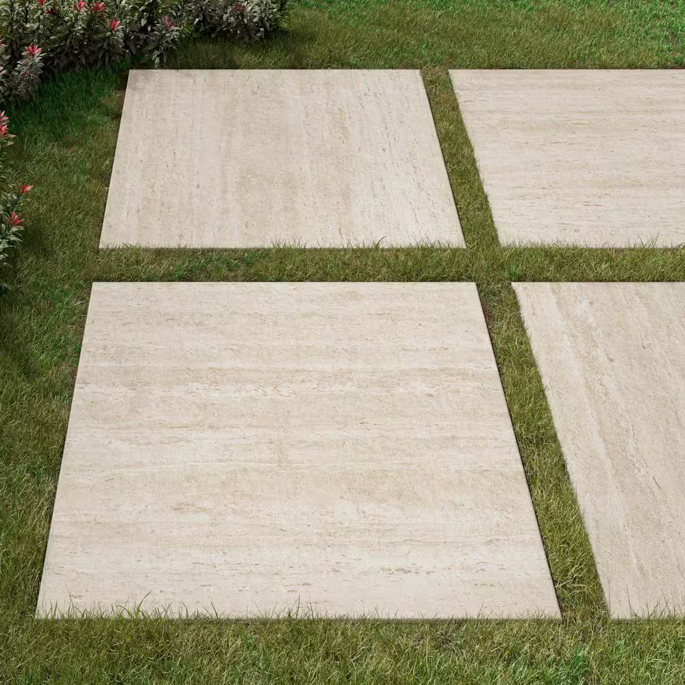 Impero Travertine 24 In. X 24 In. X 0.75 in Marble Look Porcelain Paver (Case of