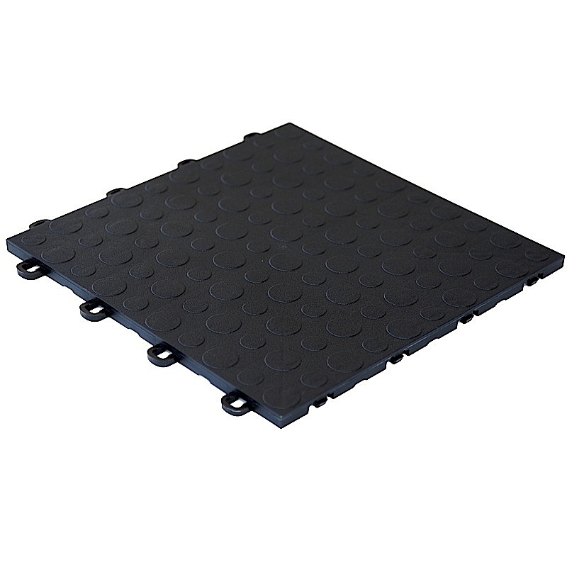 DO IT YOURSELF BASEMENT FLOOR TILE COIN BLACK