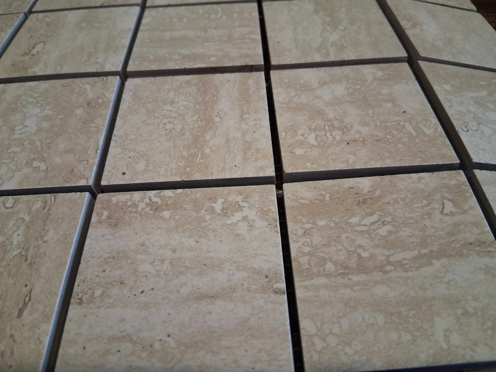 FLORIDA TILE TRAVERTINO BIANCO 12″ x 12″, EACH TILE PIECE IS 2.25″ x 2.25″
