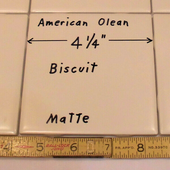 1 pc. 4-1/4″ Ceramic Tile *Matte Biscuit* by American Olean “New Stock”