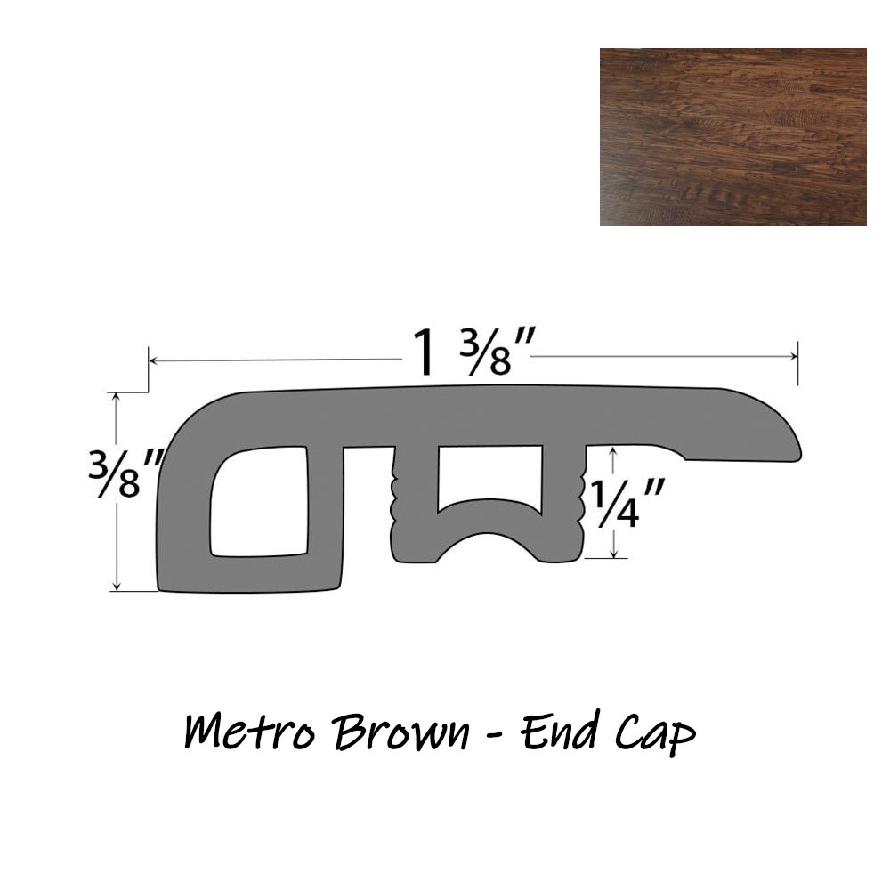 PRODURA Metro Brown Waterproof 22mil Click Luxury Vinyl Plank 48″x7-3/8″x6mm