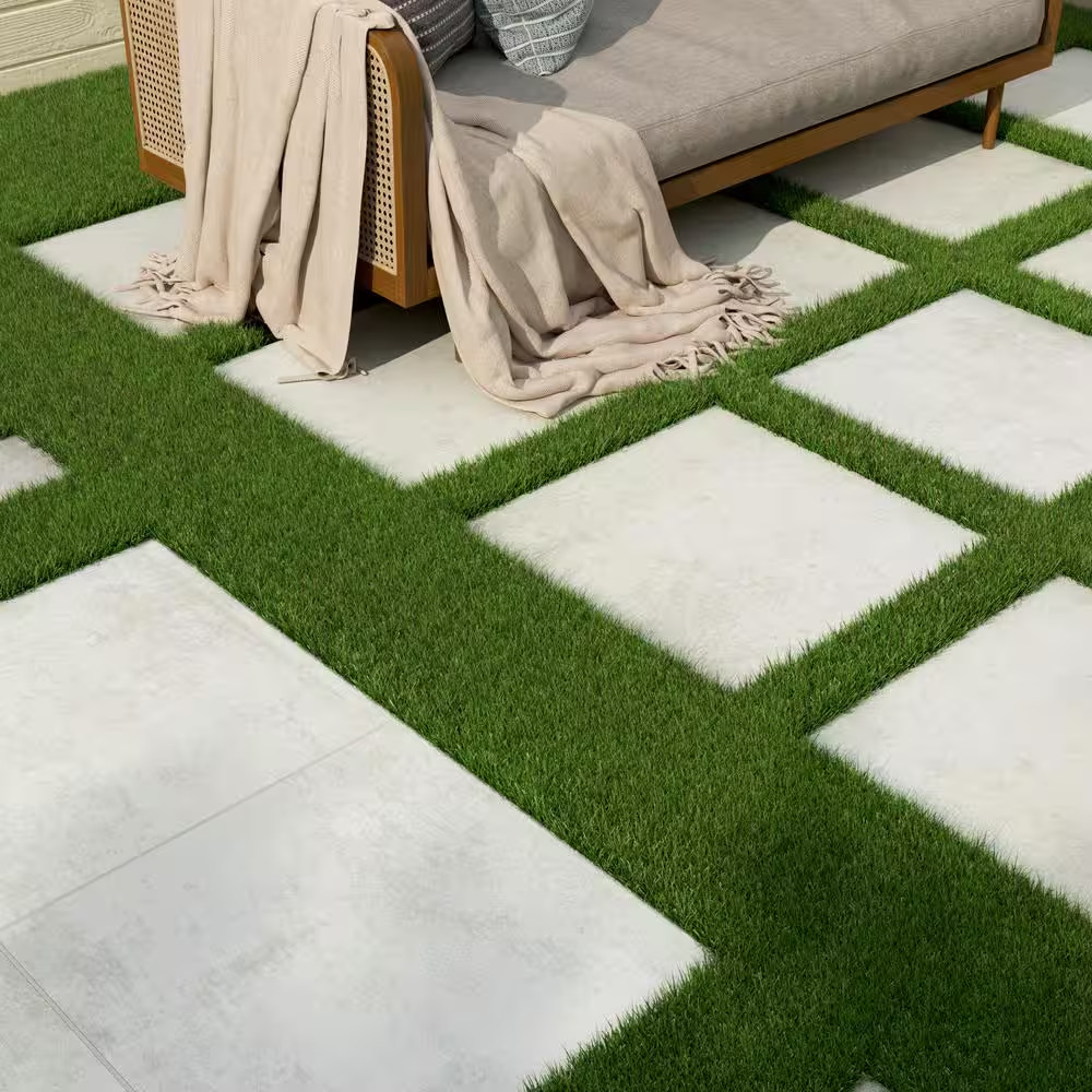 Beton Blanco 2 Cm. X 24 In. X 24 In. Matte Porcelain Stone Look Paver Tile (2 Pi