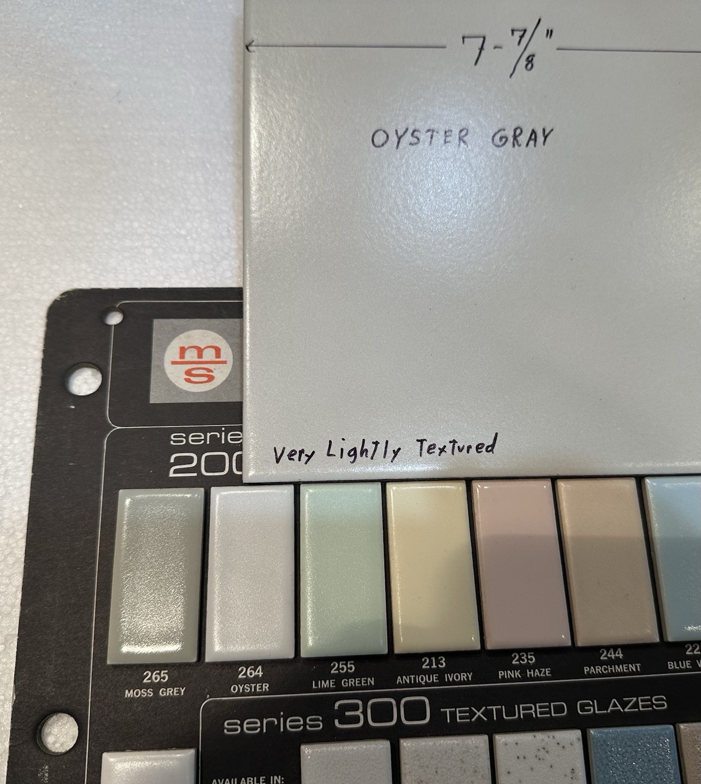1 pc. Oyster Gray: Ceramic Floor Tile: 8″ X 8″ Lightly Textured by Mid-State Co.