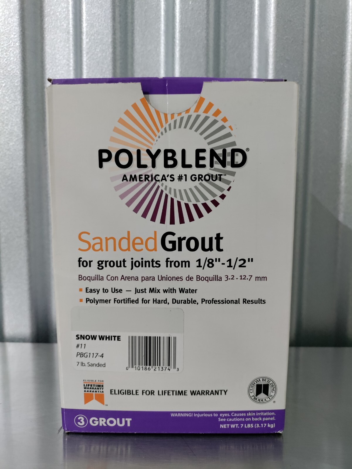 Snow White #11 Polyblend 7 Lb Sanded Tile Grout Custom Building Products