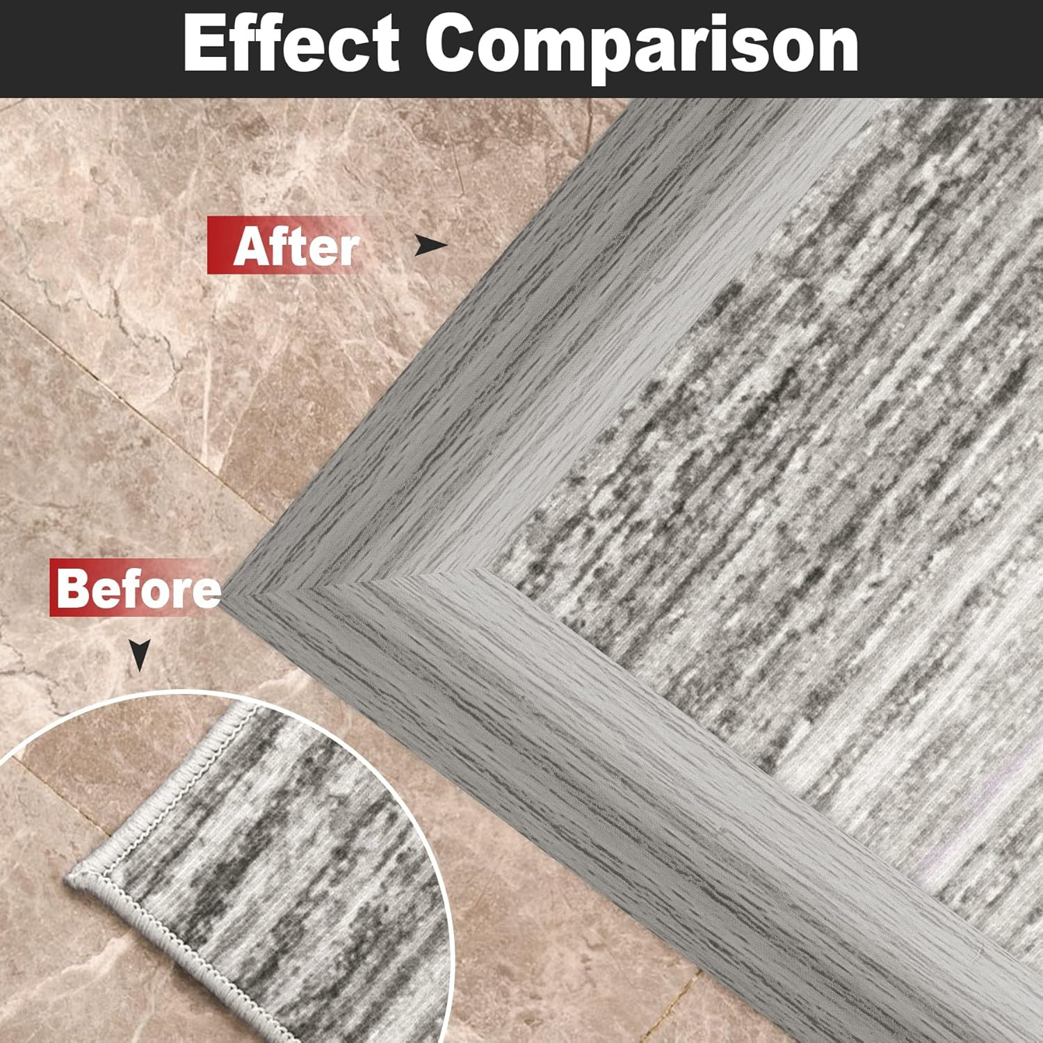 20Ft Carpet Floor Transition Strip, Self Adhesive Floor Edging Trim Strip, PVC T