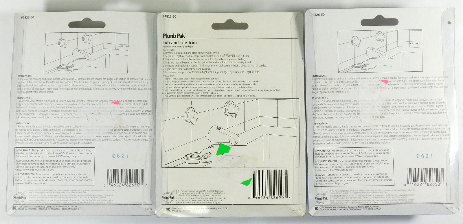 3 Plumb Pak by Kenney Vinyl Tub and Tile Trim 3/4″ x 11′