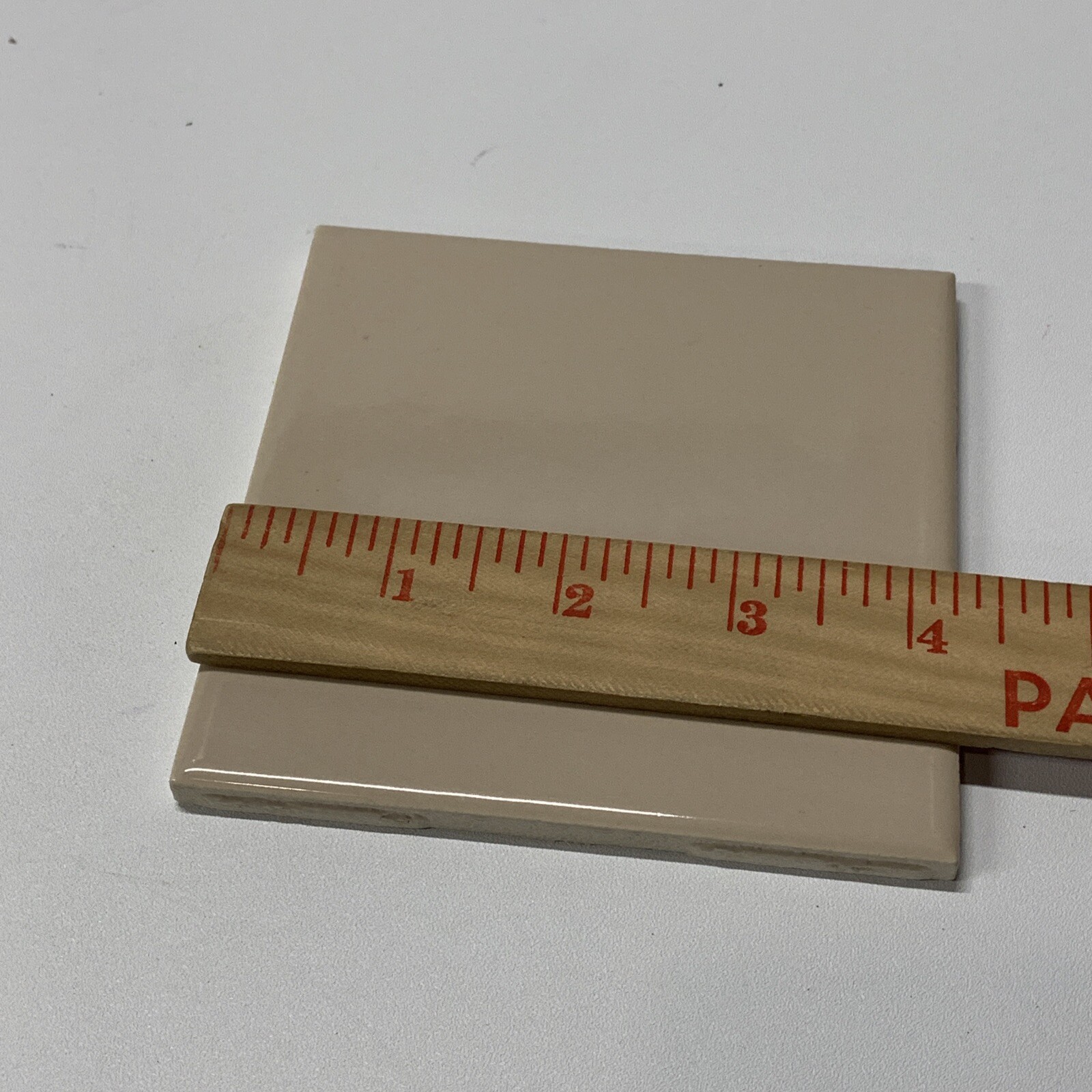 Flesh Tan Ceramic Tile 4 1/4 Vintage FT Mid Century Modern 4×4 Sand Tan