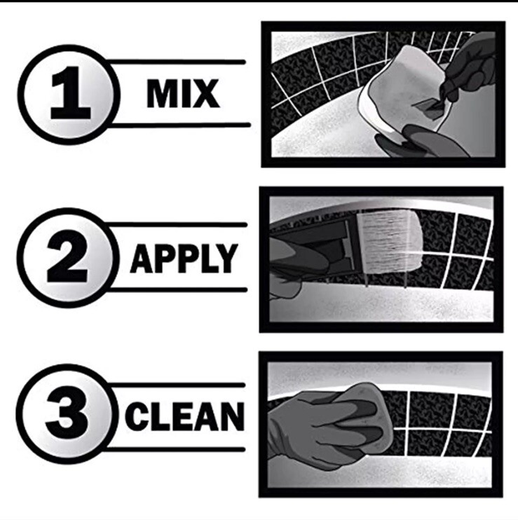 White Pool Tile Grout Repair Kit, 3-Pound, White