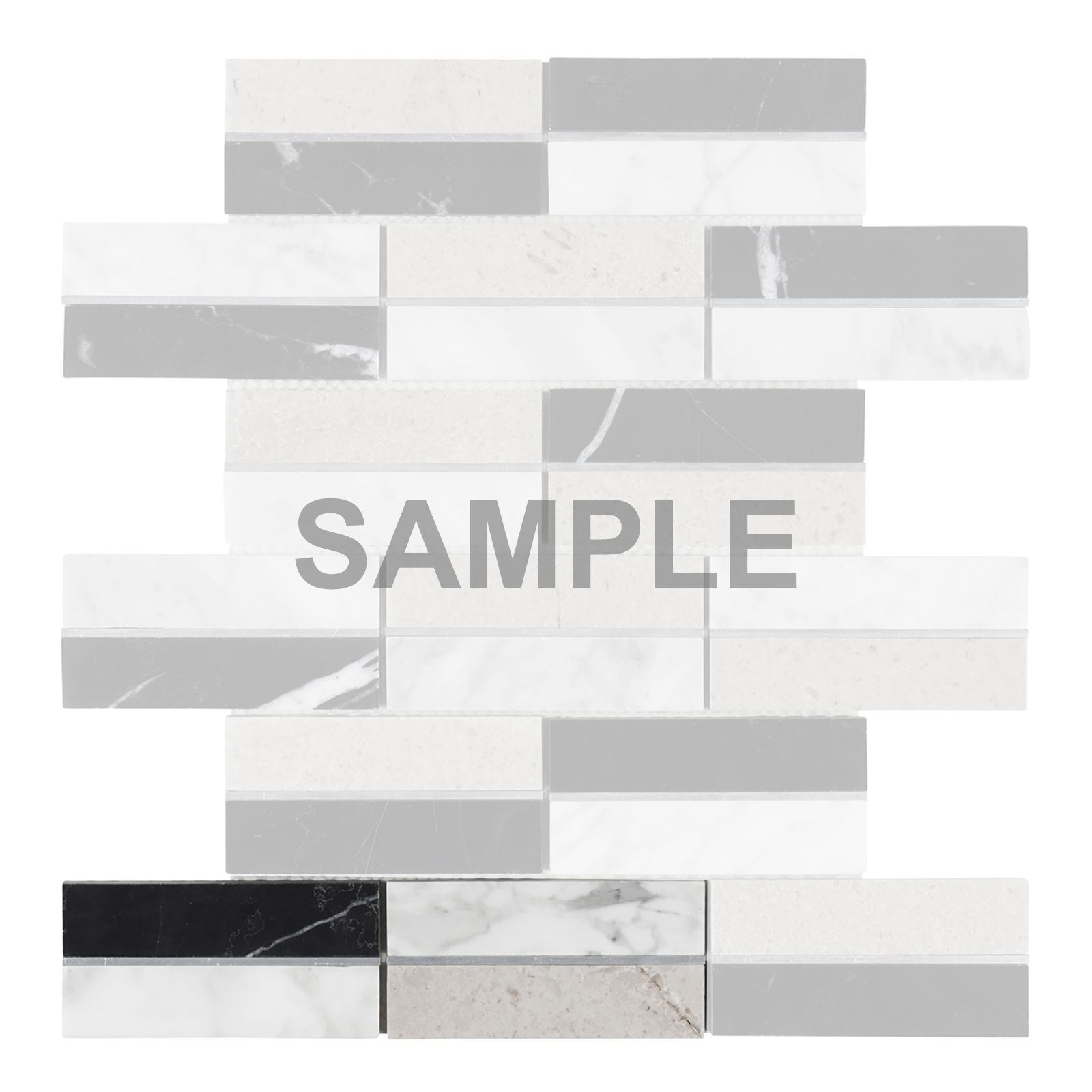Black Gray White Marble Stone Silver Inlay Brick Joint Kitchen Tiles Backsplash