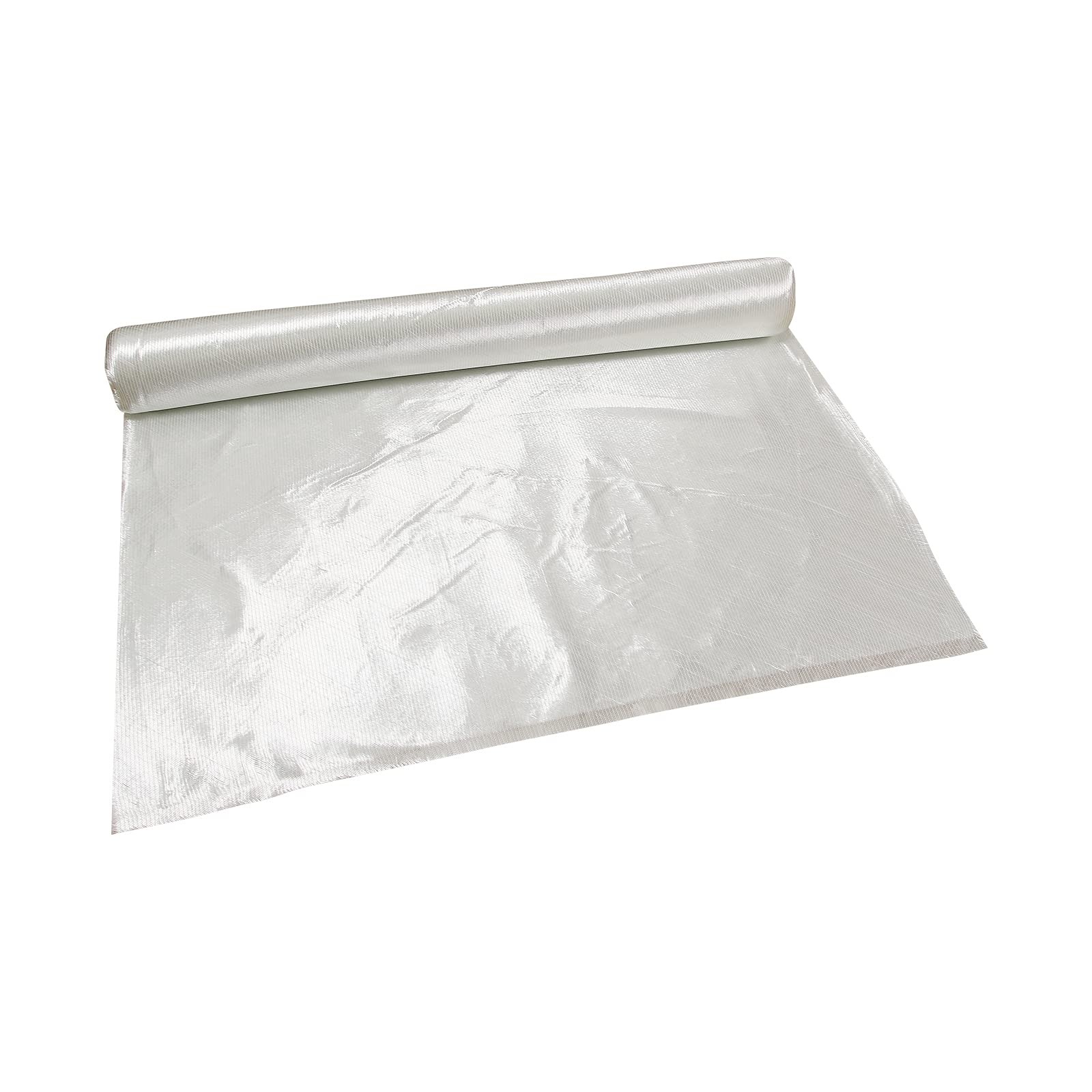 Bubujia +45°/-45° Fiberglass Biaxial Cloth Mat, 50″ x 5 Yards, Epoxy White