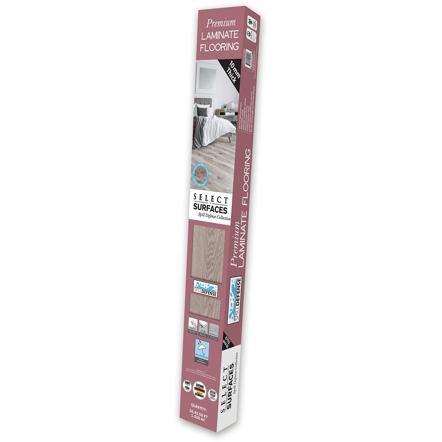 Select Surfaces Pearl Gray Laminate Flooring SpillDefense 16.45 sq ft