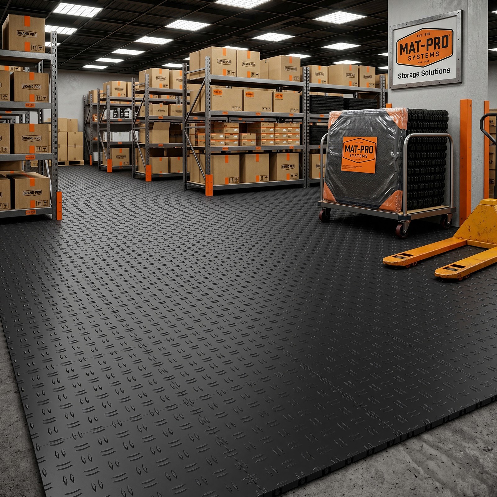 VEVOR Garage Tiles Interlocking 12×12 in 50 Pack Garage Flooring Tiles Black
